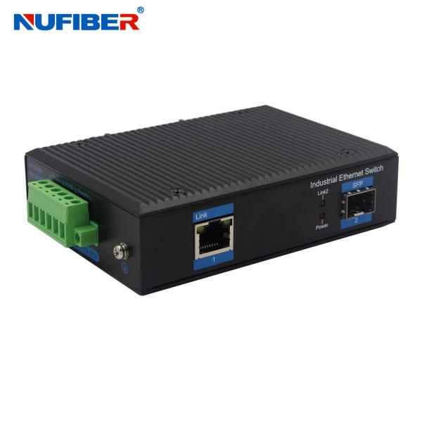 SFP Slot Unmanaged Industrial Switch 1000Mbps With Aluminum Alloy Material