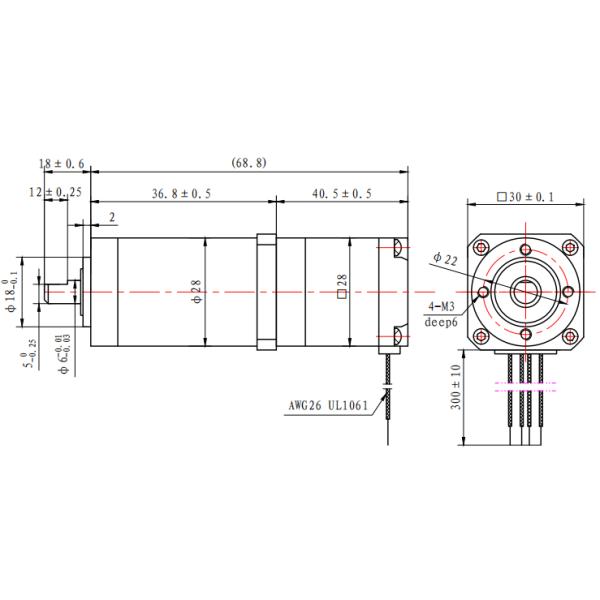 Casun 28*40.5mm NEMA 11 Гейрбокс Шаговый мотор 0,95A шаговый мотор 3.6V AR3 Робот с открытым исходным кодом