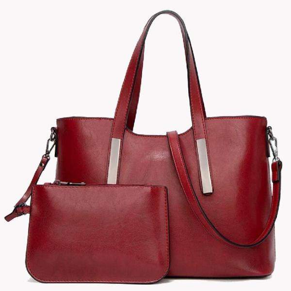 Plutônio retro Tote Bag And Purse Set de couro das senhoras