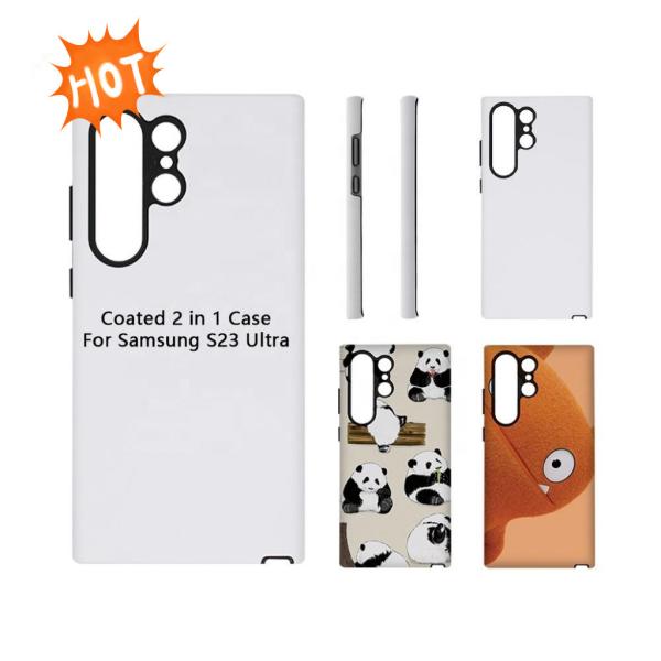 Most Protective 3D Sublimation Phone Cases For Samsung S23 Plus Ultra 2 In 1 Mobile Cover
