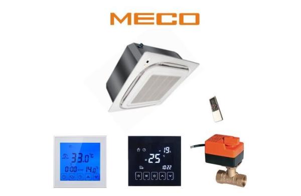 Ceiling suspended cassette fan coil units 800CFM air flow, for chilled water/hot water 2TR capacity with remote control