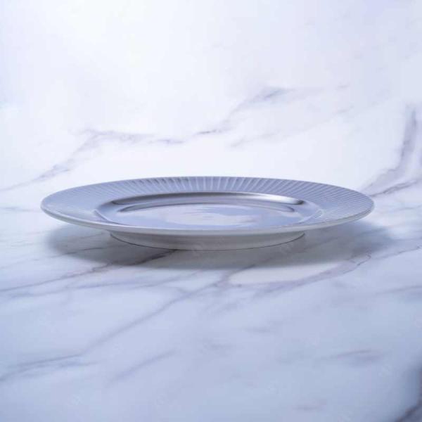 Porcelain Round Embossed Flat Dinner Plates 10.25'' 11'' 12''