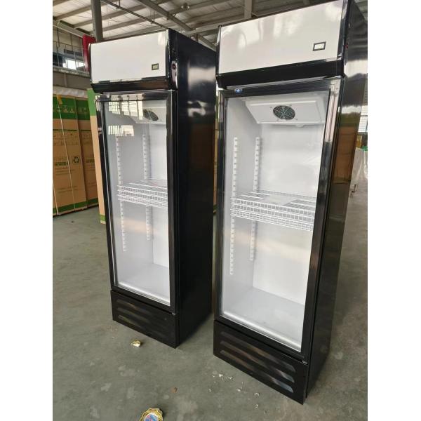 Single Door Supermarket Glass Beverage Chiller Cooler With Air Direct Cooling