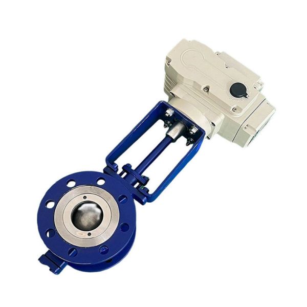 3 Inch Carbon Steel Electric Eccentric Half Ball Valve PTFE Sealing Industrial Type Wear-resistant Ash