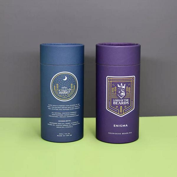 Custom Printed Cardboard Cosmetic Packaging Tubes Eco For Essential Oil