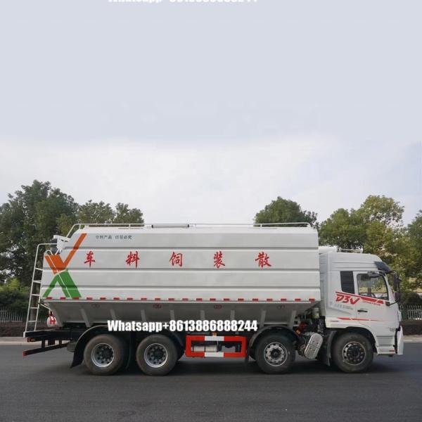 Blanc 46000 litres fourrage en vrac Matériaux en vrac Semi-remorque Ciment en vrac