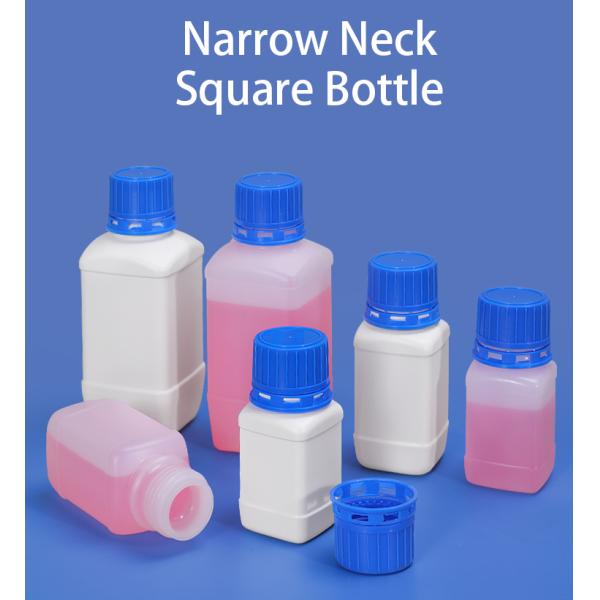 Квадратная пустая бутылка с лабораторным реагентом из HDPE из пластика 125 мл