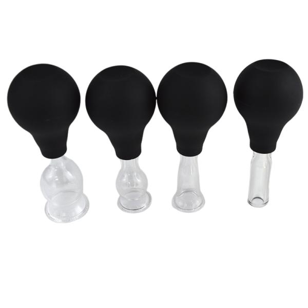 Massage Tools Silicone Glass Suction Cupping Set for Face Guasha Wrinkle Removal Skin Care Spa Beauty Salon Therapy Cups
