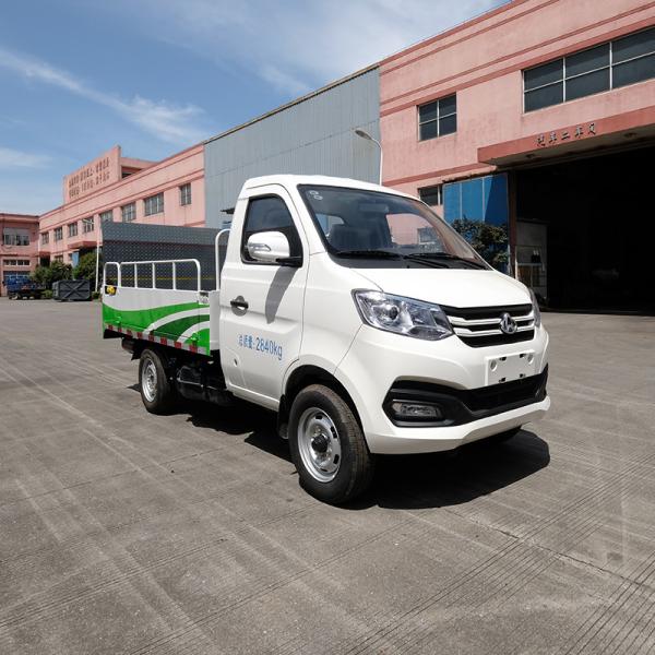 Camion à poubelles en fût suspendu de type ouvert Camion à poubelles mini à grande capacité