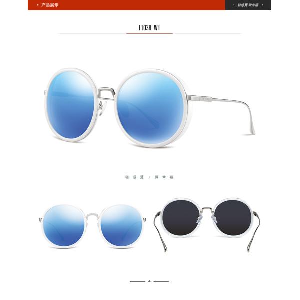 Women Scratch Resistant Sunglasses , Grey Blue Plastic Sunglasses Metal Temples