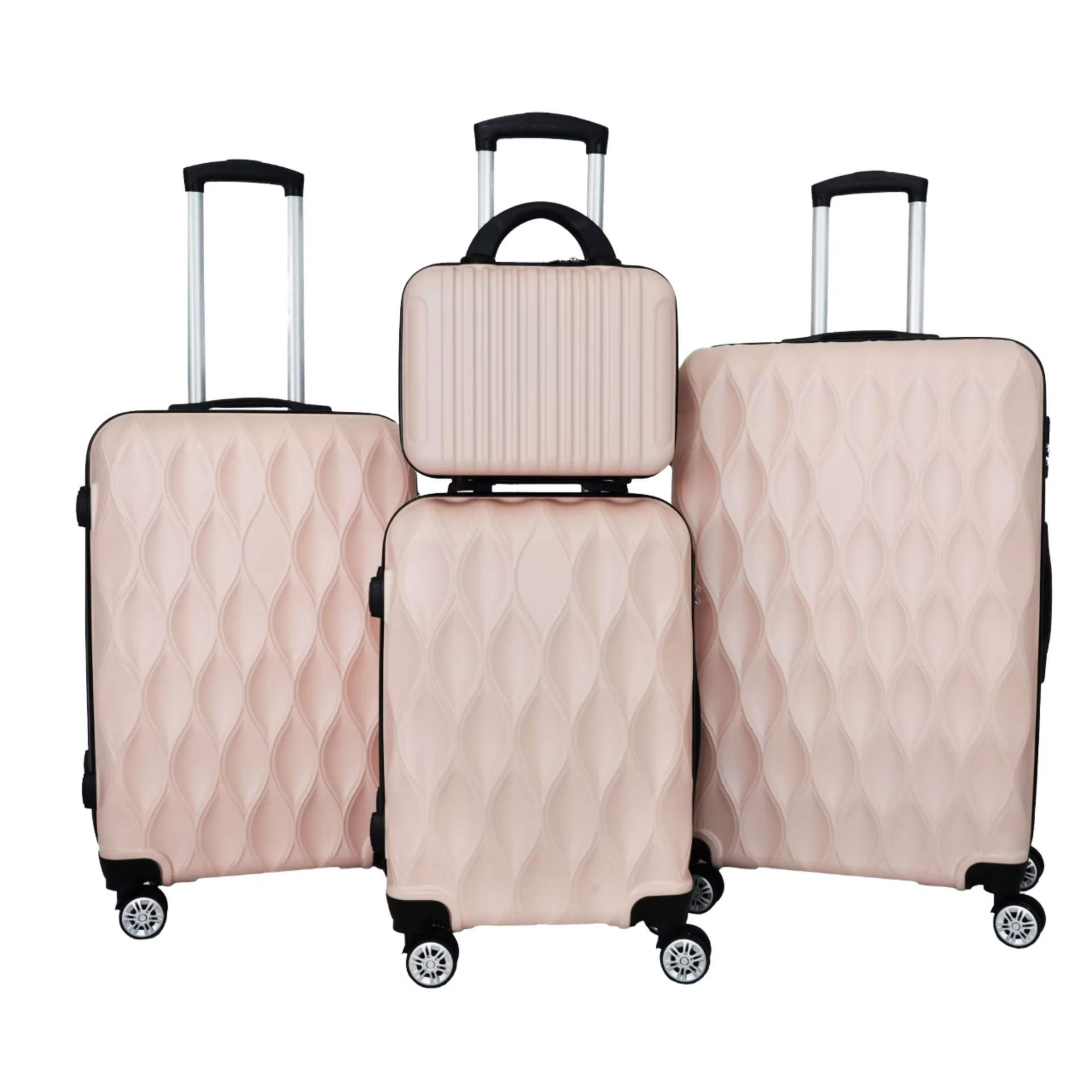 Customizable Four Piece ABS Suitcase Spinner Wheels ABS Luggage Case  20in 24in