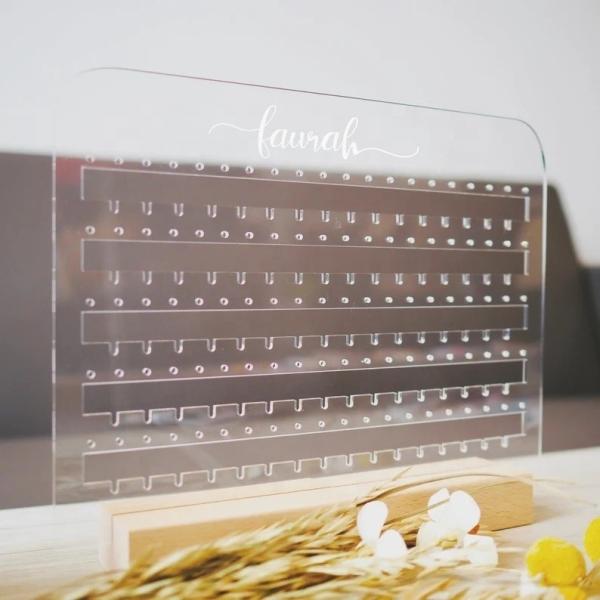 Personalized Jewelry DisplayJewelry Stand Girls Room Decor Earring Holder Acrylic Jewelry Stand Jewelry Organizer Earring