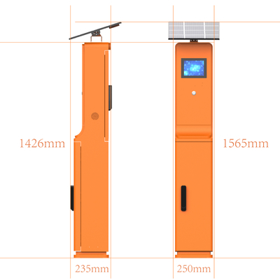 17 inch cold rolled sheet steel Solar-Powered Kiosks manufacturer cash payment custom parking kiosk machine for outdoor use