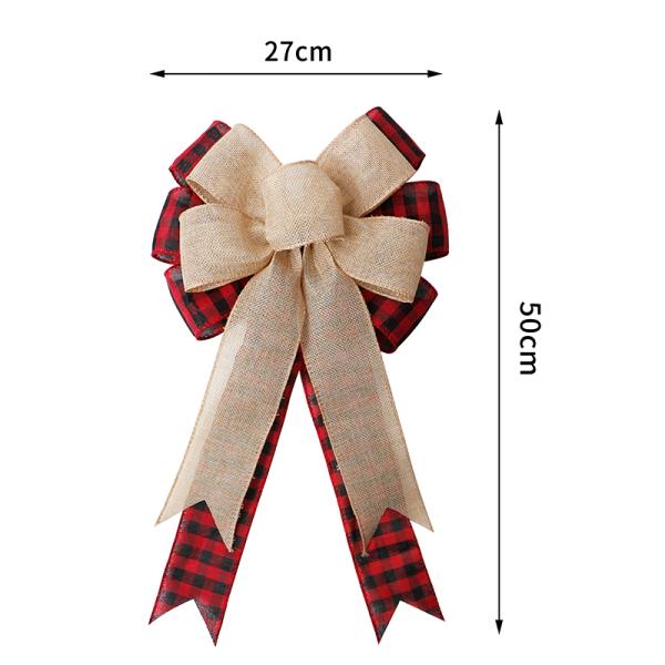 Upgrade Your Christmas Tree with Our Pre-Made Customized Burlap Ribbon Bow