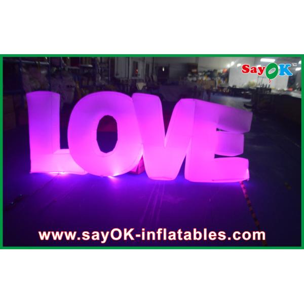Влюбленность освещая ткань нейлона украшений Inflatables ярда напольную
