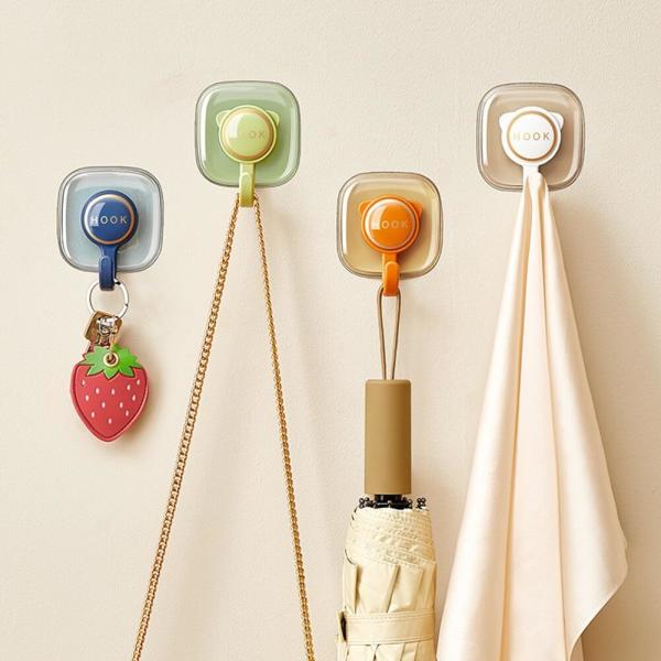 Creative Cat Coat Hooks For Wall Mounted, 4 Pcs Cute Cat Key Hook Adhesive Hook For Room Decor