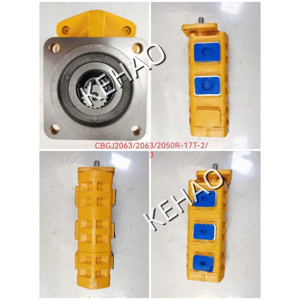 CBGJ2063+2063 Excavator Gear Pump Cast Iron Hydraulic Gear Pumps Middle and high pressure external meshing gear pump High Rate of Flow
