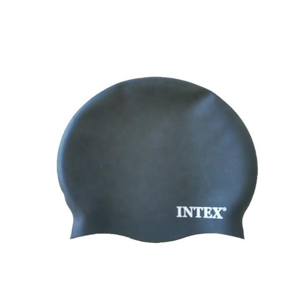 Serviço de corte preto borracha de silicone impressão suave chapéu de natação com personalização