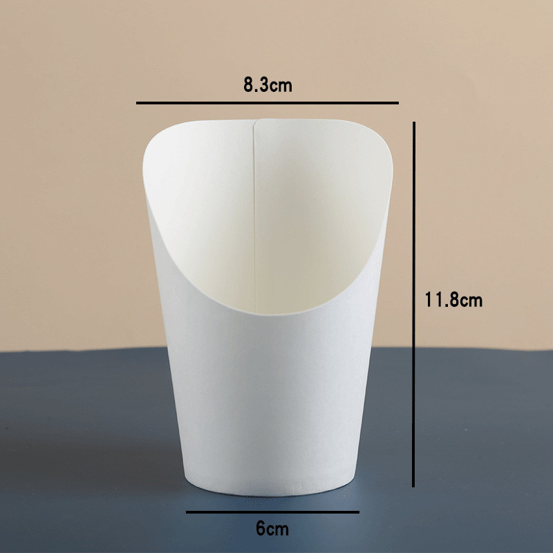Double Corrugated Paper Cup Eco Friendly 14oz / 16oz Kraft Fast Food Box for Takeaway
