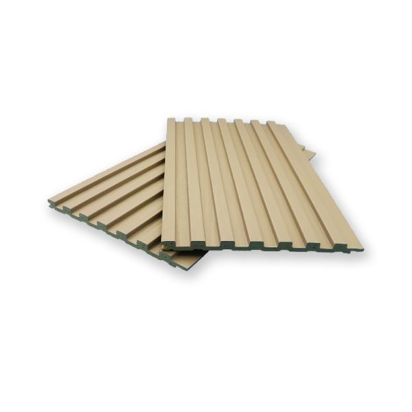 Interlocking 3D Slat PVC Fluted Wall Panels 145x8mm Solid Core Decorative Cladding for Column Wrap Projects