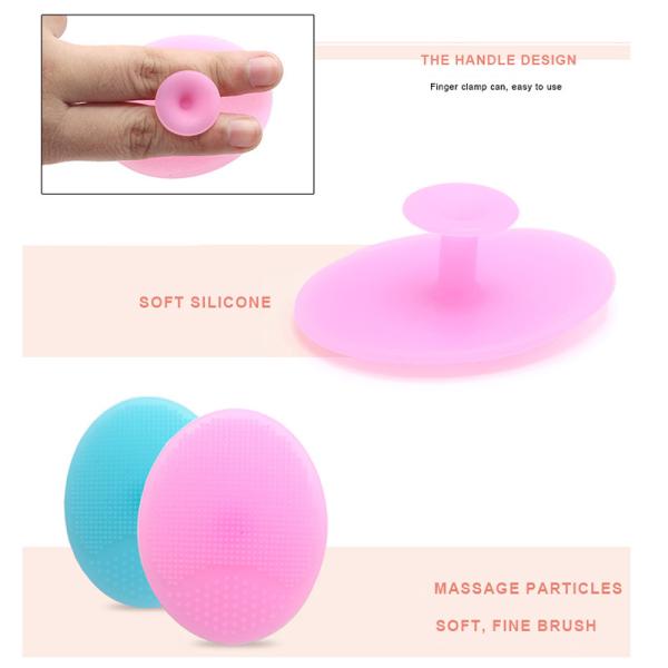 Wholesale Round Portable Silicon  Facial Cleaning Brush