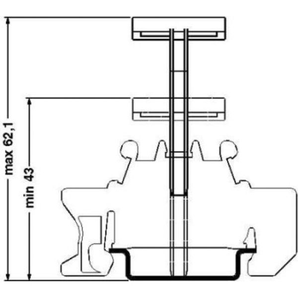 Phoenix Contact Quick Mounting DIN Rail End Bracket with Marking Option in Gray (RAL 7042)