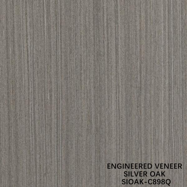 Slice Cut Reconstituted Silver Oak Wood Veneer Length 2500-3100mm Can Be Customized For Wall Covering SOAK--848Q/877Q/898Q/948Q/985Q