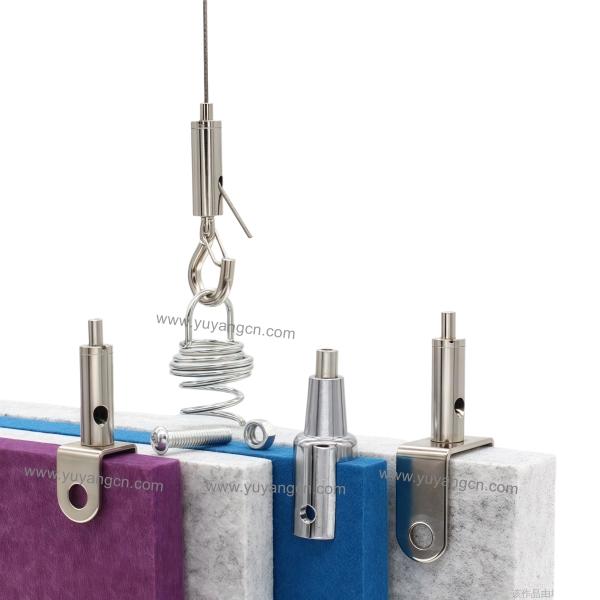 Steel Cable Suspension Kits Ceiling Wire Hanging Kit With Spring For Acoustical System