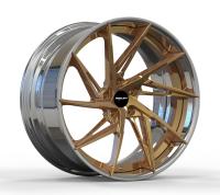 5-112 Roues en alliage d'aluminium forgé centre de polissage chrome personnalisé pour voiture modifiée