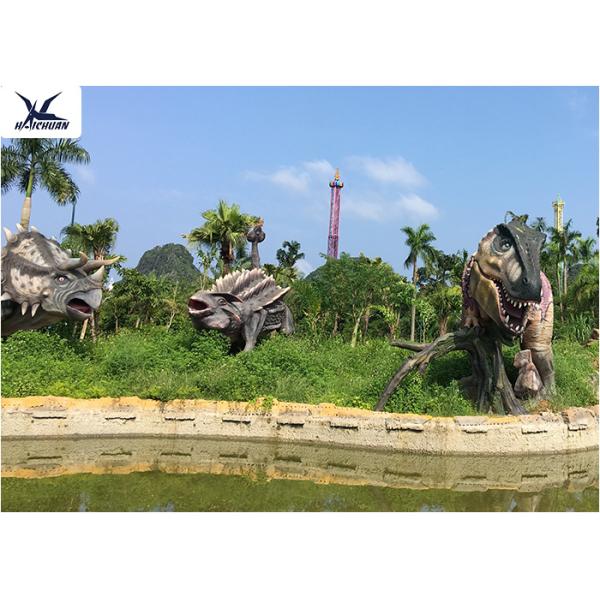 Snow Proof Life Size Fiberglass Statues Replica Dinosaur For Jurassic Dinosaur Park