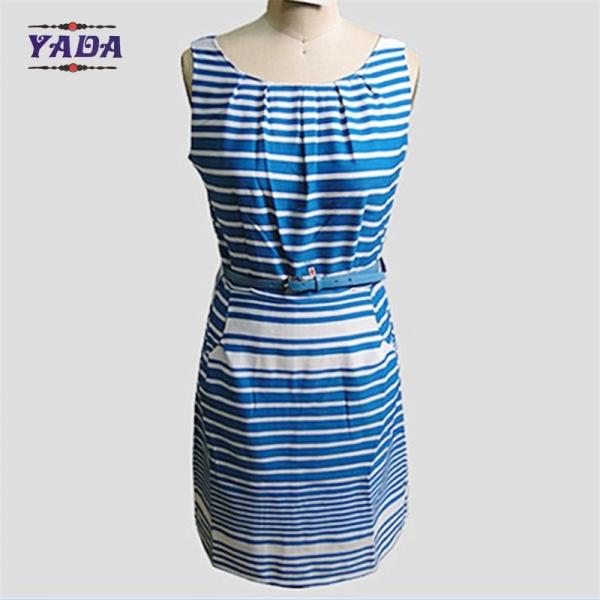Moda ropa blanca y azul ropa sexy ropa de señoras vestido para mujeres