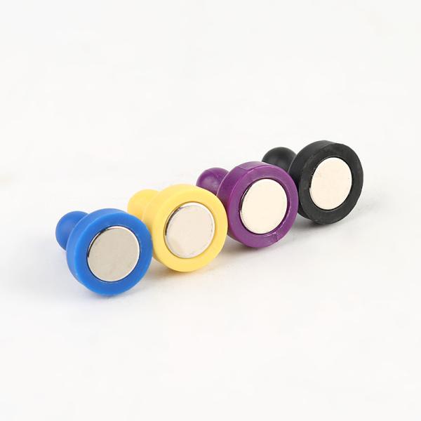 Neodímio magnético plástico colorido do Pin N35 do impulso de D12x20mm para o refrigerador