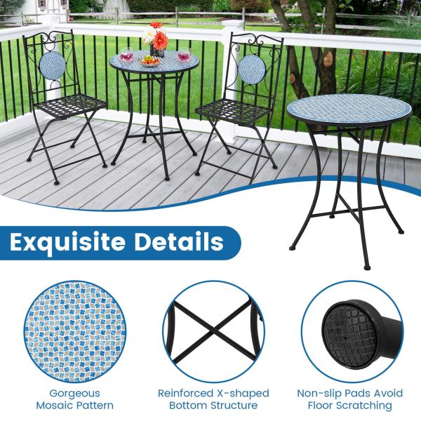 Upgrade Your Outdoor Decor with AJUNION All Weather Bistro Set Table Size Dia24