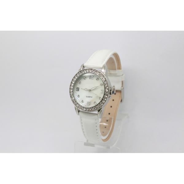 MOP Dial Alloy Case Quartz Ladies Fashion Watches PU Leather Band