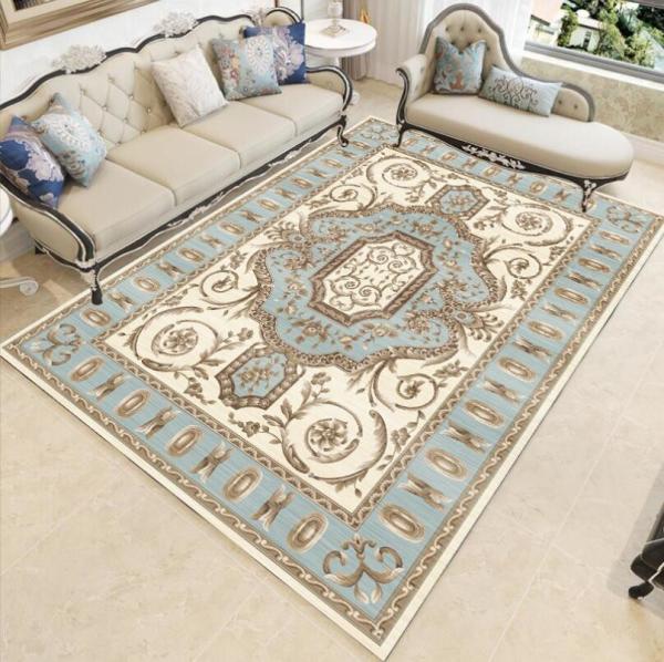 Retro Style Light Luxury Polyester Fiber Living Room Floor Carpet Special Style
