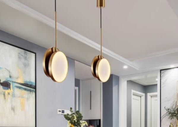 Yellow brass  pendant lamp bedroom for home decorator interior mirror pendant lamp