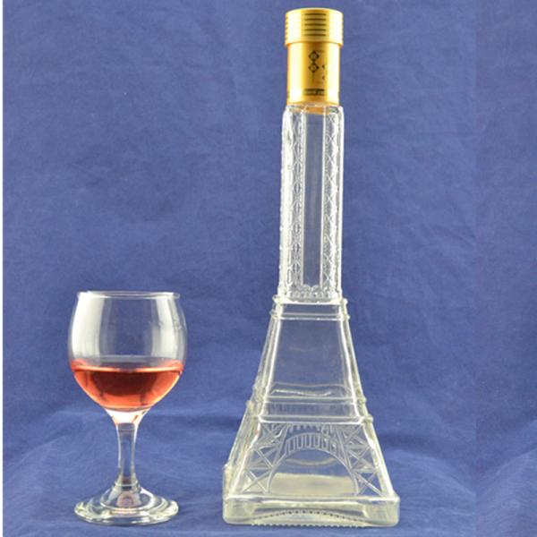 Unique Guitar Shape Customized Glass Bottle for Spirits Screen Printing Material