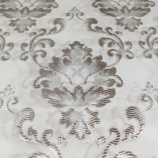 A tela branca do jacquard do GV, encolhe a tela de tiquetaque do colchão resistente