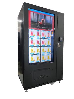 Máquina de venda automática enlatada engarrafada Sprite de Pepsi da cola com o sistema de refrigeração que anuncia a tela