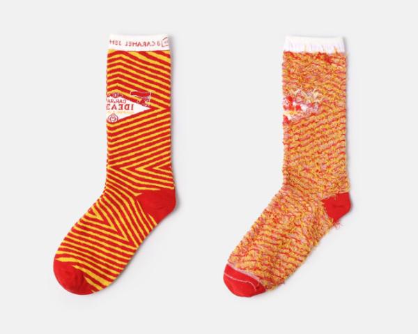 Trendy Funny Women's Novelty Socks Knitted Technics With Cotton / Polyester Material