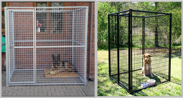 Eco Friendly Large Dog Fence Kennel , Chain Link Dog Kennel Flooring