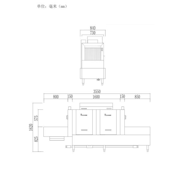Automatic Heavy Duty Commercial Kitchen Equipment Dishwasher Emergency Manual Stop