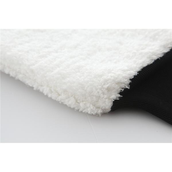 white color microfiber plush car cleaning detailing house cleaning wash mitts/gloves