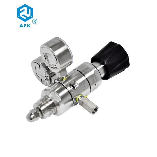 4000psi Hydrogen Regulator High Pressure Gas With Two Pressure Gauge