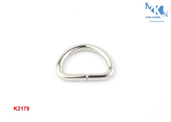 Custom Design Metal D Ring Belt Buckle , D Ring Hardware For Bag Making