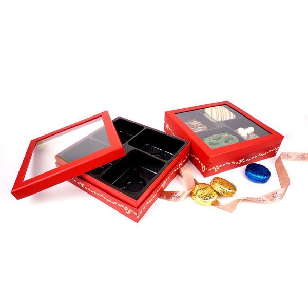 1mm PVC Window Paper Chocolate Gift Box Packaging 800gsm 900gsm 1000gsm