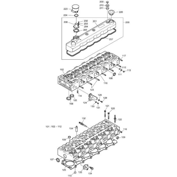 65.01810-5011 части экскаватора запасные смазывают крышку заливной горловины в двигателе Doosan