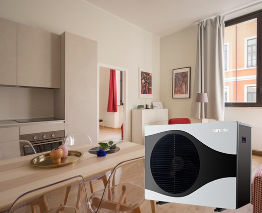 Household R32 Heating And Cooling Heat Pump Electric Water Heater 2.1KW~9.1KW