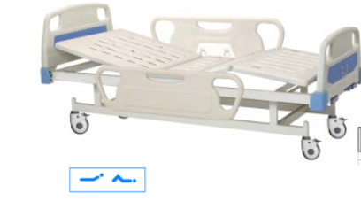 Medical Hospital Bed Movable Full-Fowler , PE / ABS Headboard