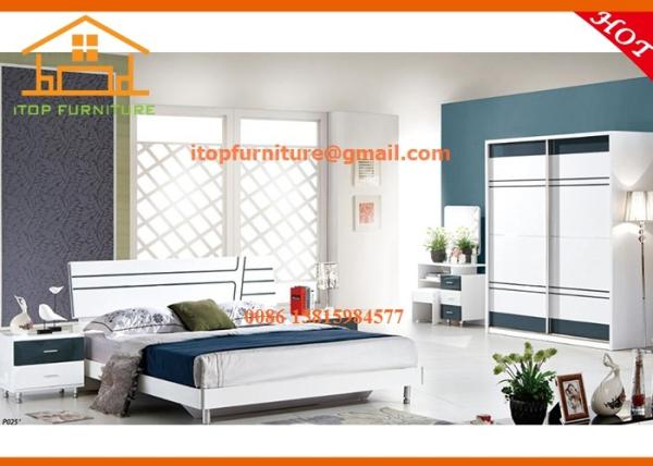 2016 high gloss cheap wholesale simple mdf modern home bedroom furniture sets designs